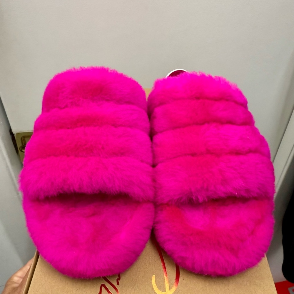 UGG Hot Pink Fuzzy Slippers